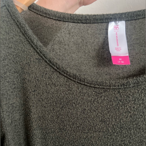 Super Soft Lightweight Sweater Dress / Tunic Sz M fits Small Dark Green / Gray - Picture 3 of 3